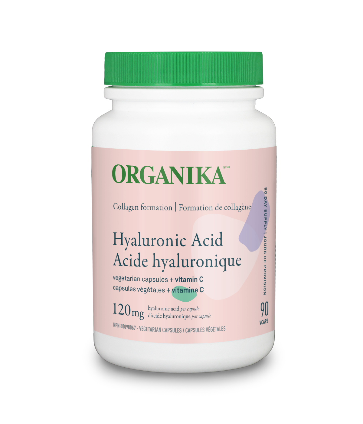 优格康 Organika Hyaluronic Acid + Vitamin C 120mg, 90 vcaps 