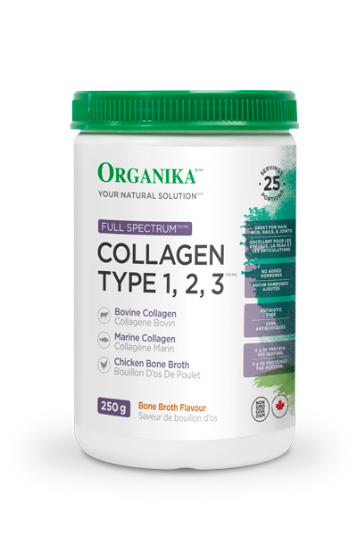 Organika Full Spectrum Collagen Type 1, 2, 3, 250g Canada