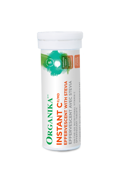 Organika Instant-C Effervescent With Stevia  1000mg, 10 tabs tube Canada