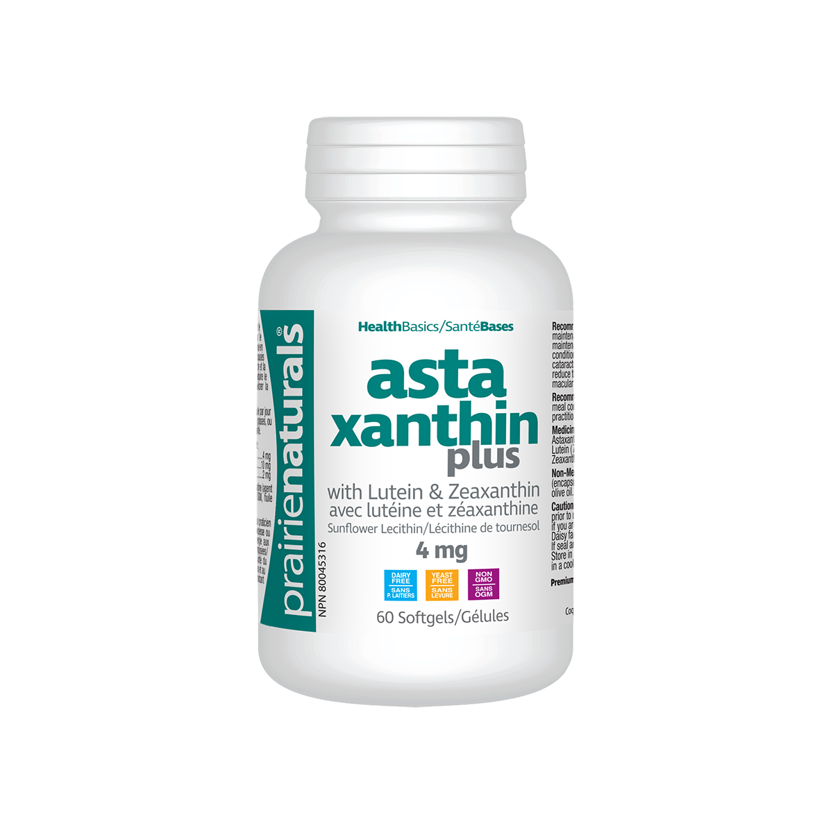Prairie Naturals Astaxanthin Plus with Lutein and Zeaxanthin 60 softgels