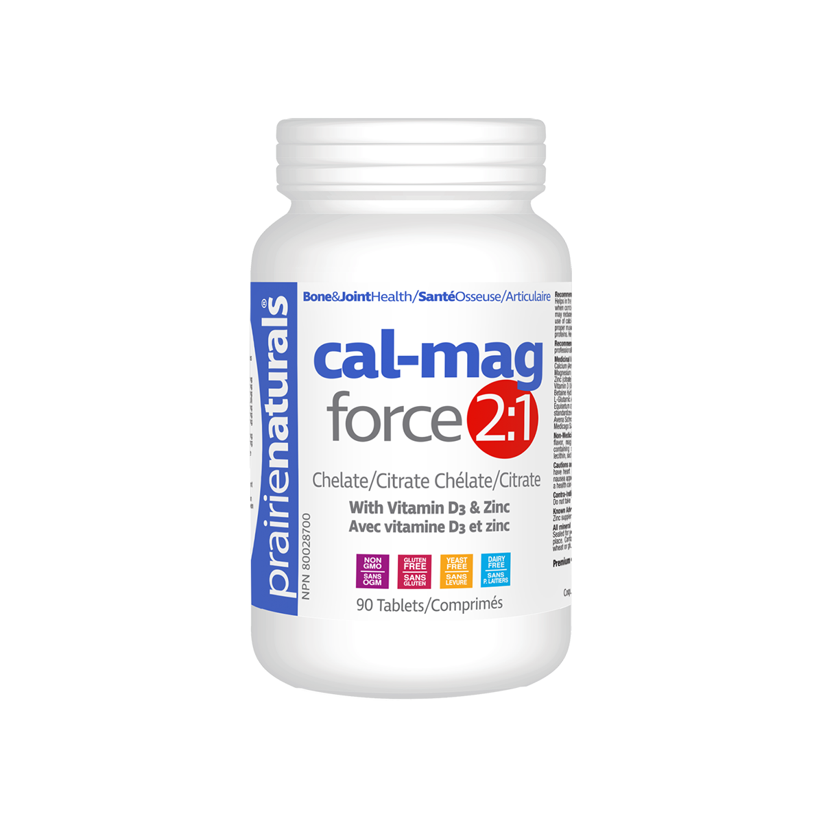 Prairie Naturals Cal-Mag Force 2:1  90 Tablets