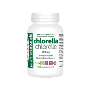 Prairie Naturals Organic & Fair Trade Chlorella, 500mg, 180 tabs