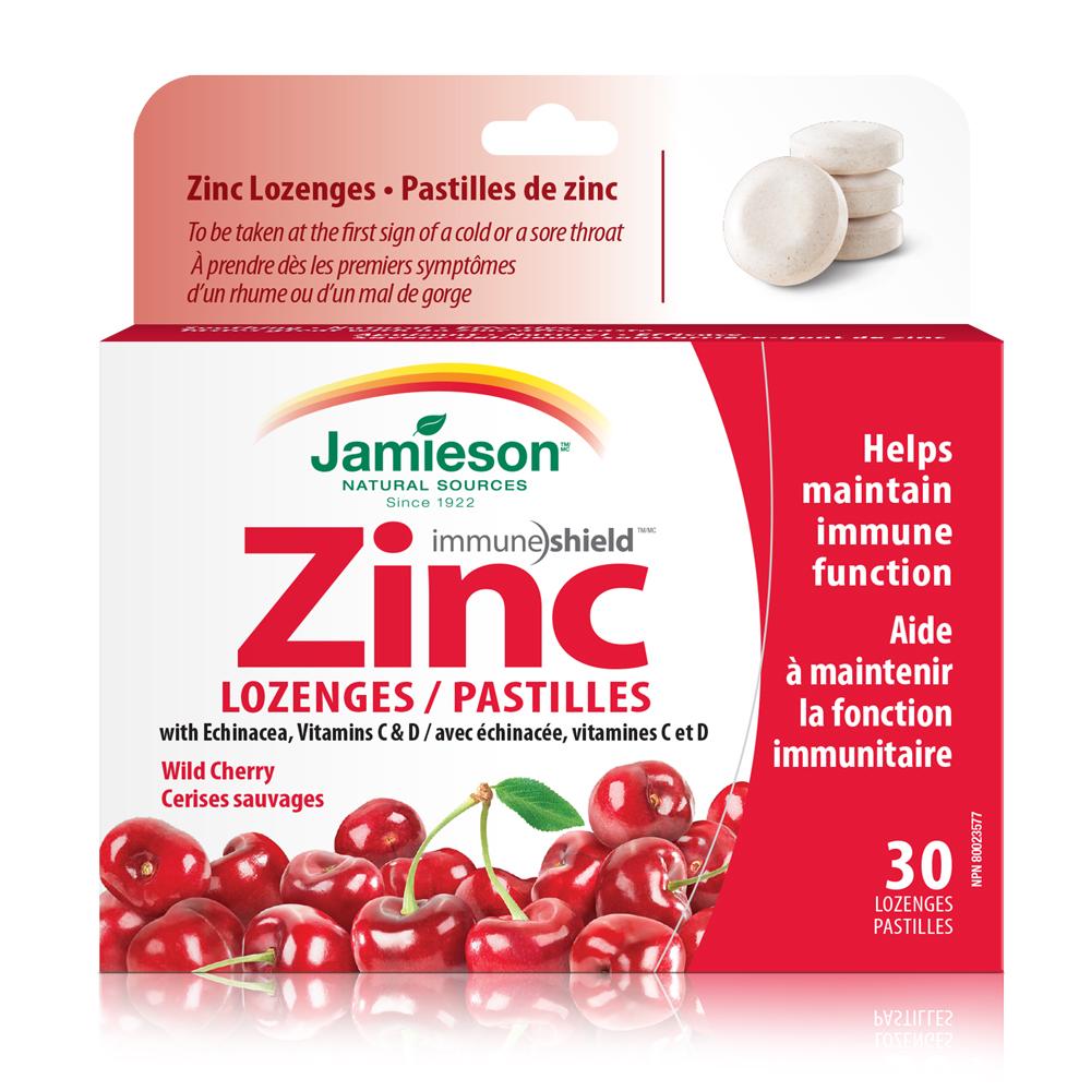 Jamieson Zinc Lozenges 30 pcs Wild Cherry 健美生