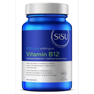 SISU B12 1000 mcg Methylcobalamin, 90 tabs