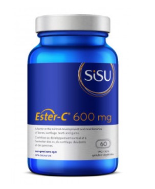 SISU 酯化维生素C, 600 mg, 60 粒素食胶囊