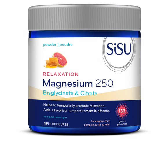 SISU 镁250减压放松补充剂，（蜂蜜葡萄柚口味），133g