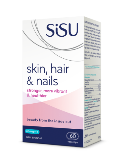 SISU 天然滋养皮肤、头发和指甲，60 粒素食胶囊