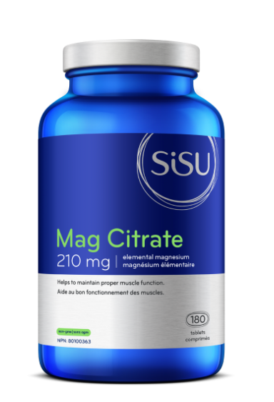 SISU Mag Citrate 210mg, 180 tabs