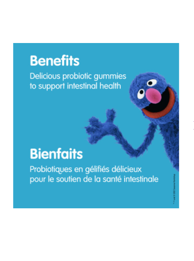Sesame Street Healthy Tummy 1 Billion Active Cells-Mixed Berry 50 gummies benefits