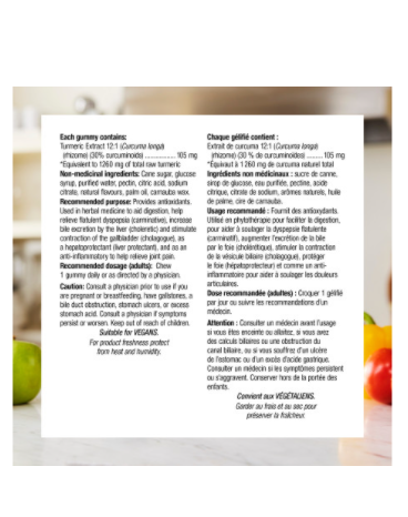 Webber Naturals 抗氧化姜黄素 1260 毫克，橙子口味，120 粒软糖