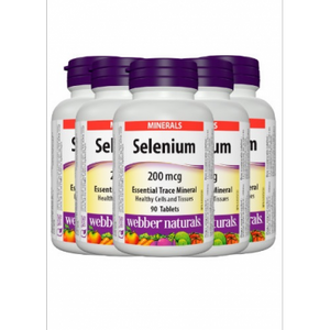 [Promotional Item] 5x Webber Naturals Selenium 200mcg, 90 Tablets