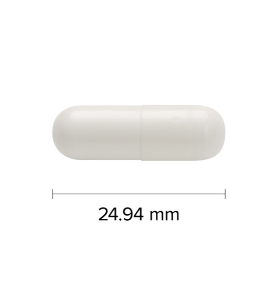 Webber Naturals Magnesium Citrate High Absorption 150 mg 60 capsule size is 24.94 mm long Canada