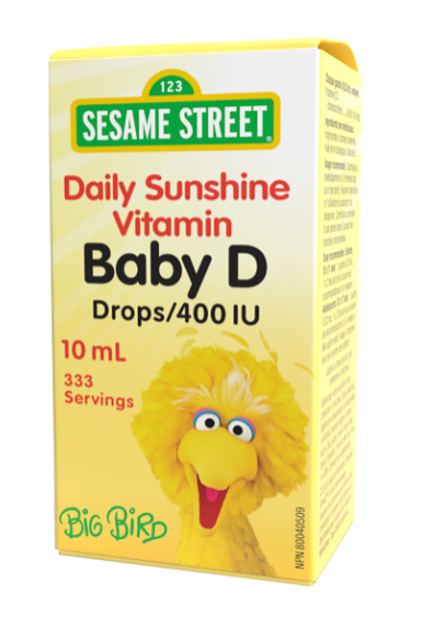 芝麻街 婴儿每日阳光维生素D滴剂 ，400 IU，10ml