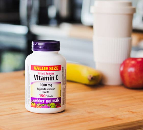 Webber Naturals维生素C定时释放1000 毫克， 150片剂