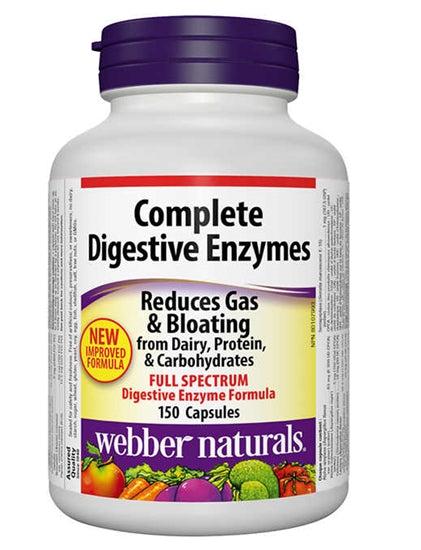 Webber Naturals 完全消化酶，150 粒胶囊