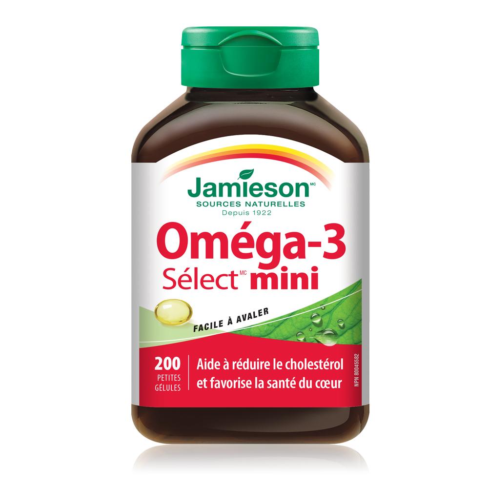 Jamieson Omega-3 Select Mini 200 softgels  健美生 french label