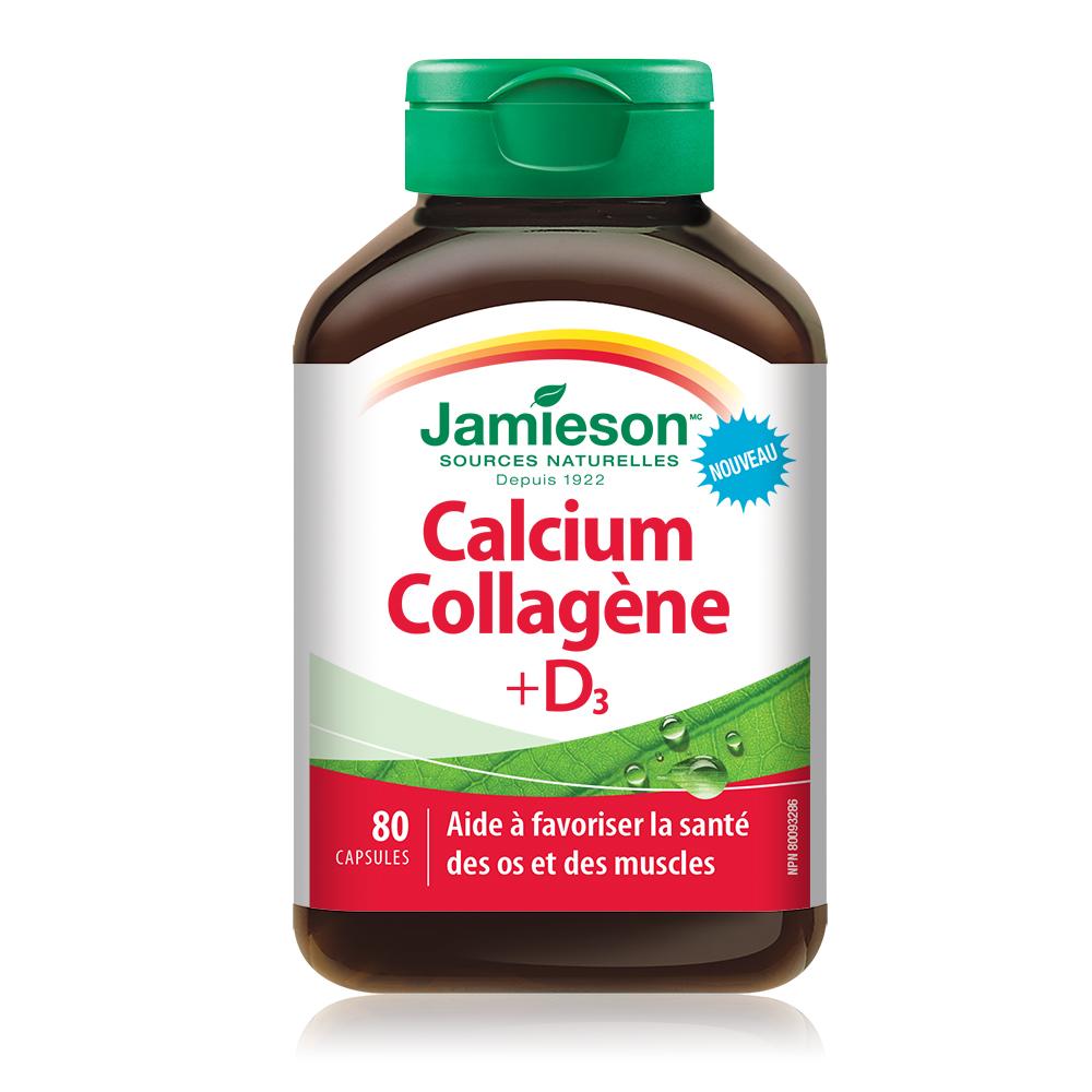 Jamieson Calcium Collagen + D3 80 capsules 健美生 french