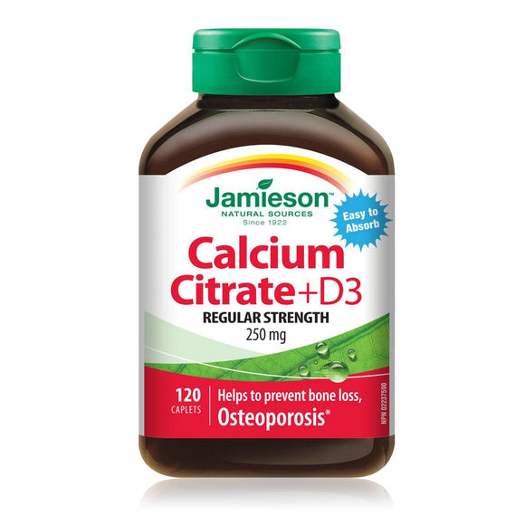 Jamieson Calcium Citrate & Vit D3 120 caplets