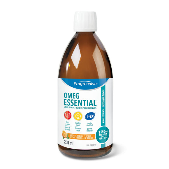 Progressive OmegEssential 液体高效能鱼油 橙子味，200毫升