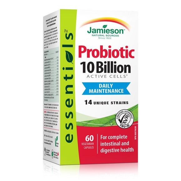Jamieson Essentials Probiotics 10 Billion 60 veg. capsules