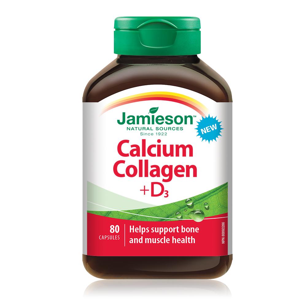 Jamieson Calcium Collagen + D3 80 capsules 健美生