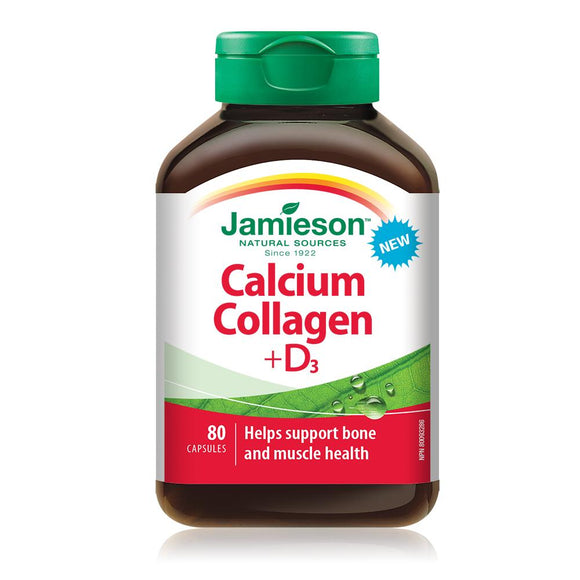 Jamieson 钙+胶原蛋白+D3,80粒