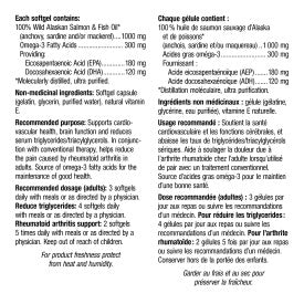 Webber Naturals Wild Salmon & Fish Oil 1000 mg, 150+30 softgels Bonus