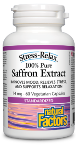 Natural Factors Saffron Extract 14 mg · 100% Pure · Standardized,  60 Vegetarian Capsules
