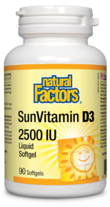 Natural Factors 维生素 D3 2500 IU，90 粒软胶囊