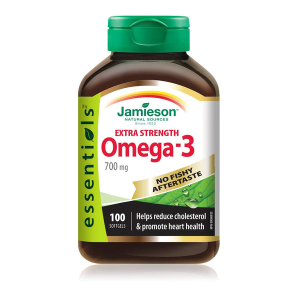 Jamieson Omega-3 強效魚油，700毫克，100 粒軟膠囊
