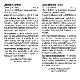 【加量装】 Webber Naturals 碳酸钙 500毫克 + 维他命D，275片