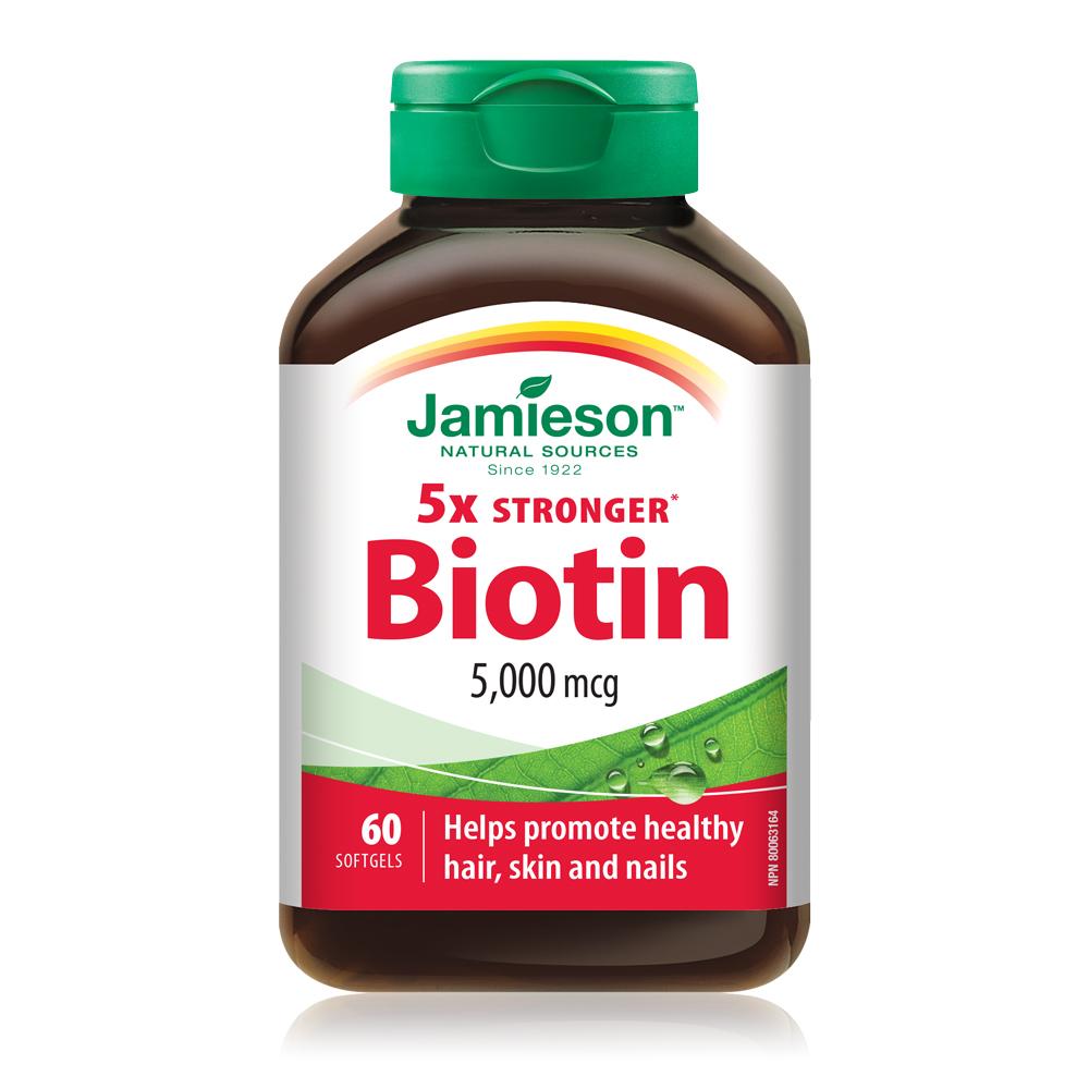 Jamieson Biotin 5000 mcg 60 softgels
健美生
